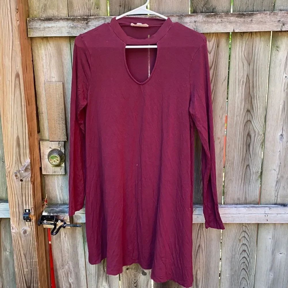 Pink Rose Burgundy Tunic sz. L